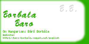 borbala baro business card