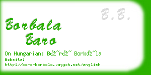 borbala baro business card